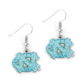 UNC Logo Glitter Earrings